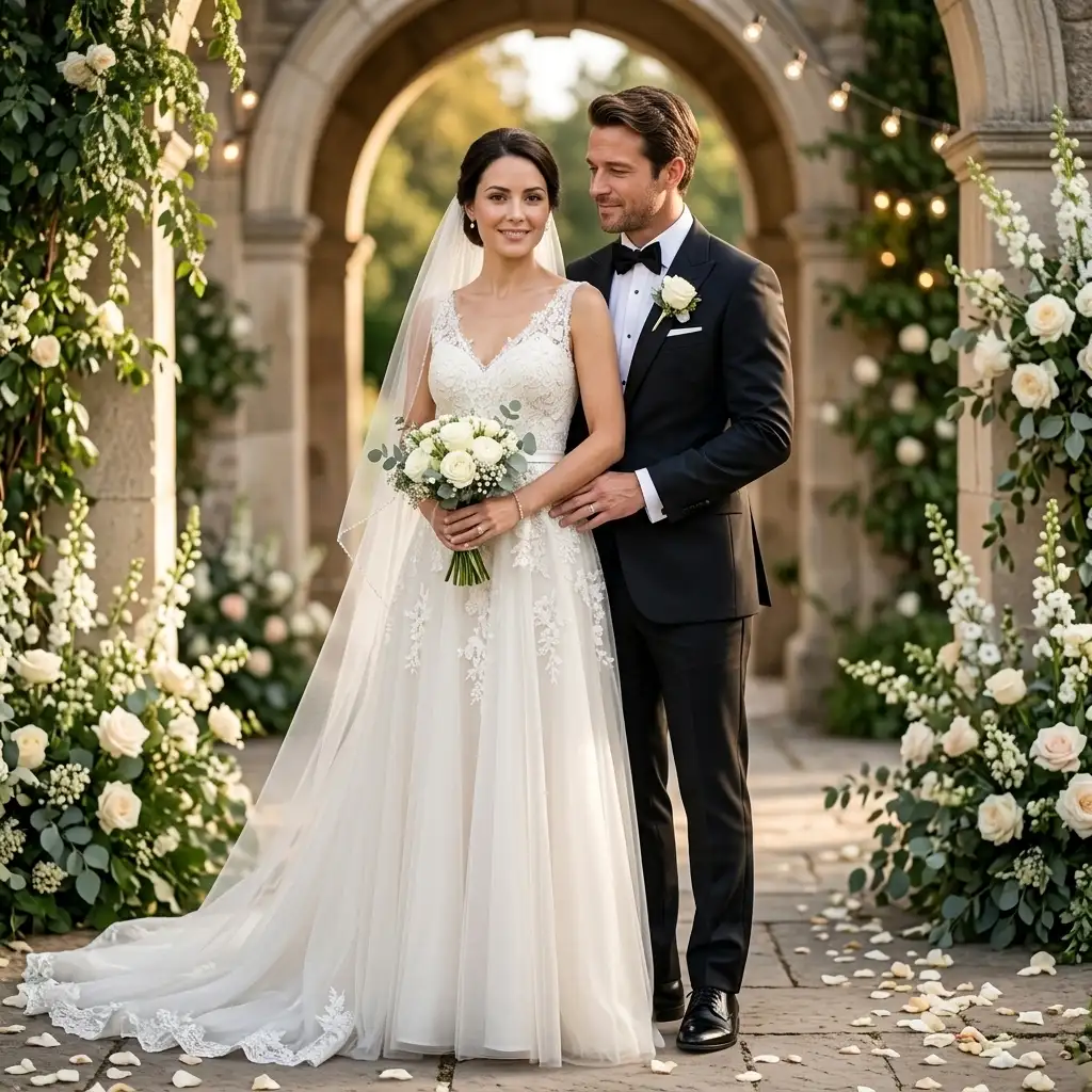 Valentina y Matías en el altar